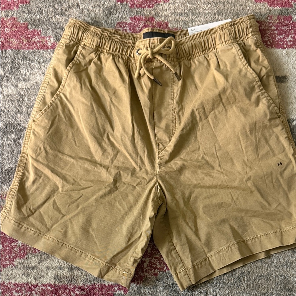Tan Drawstring Shorts